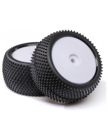 Losi Big Shot, Rear, Mounted Tires, White (2): Mini B