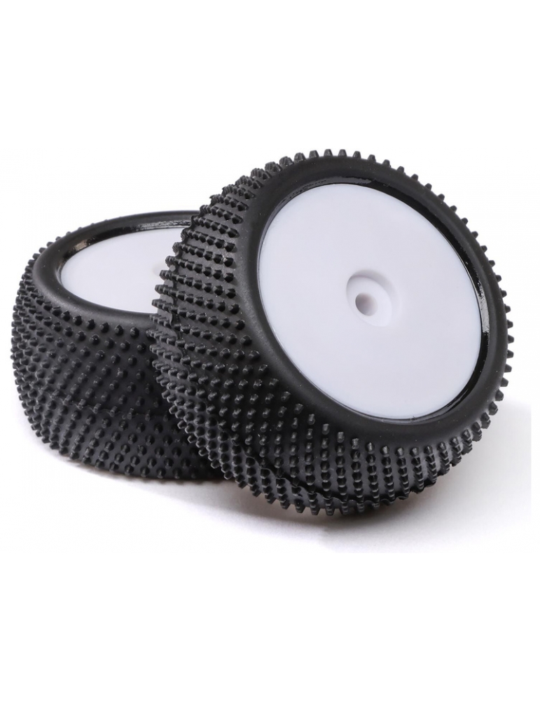 Losi Big Shot, Rear, Mounted Tires, White (2): Mini B