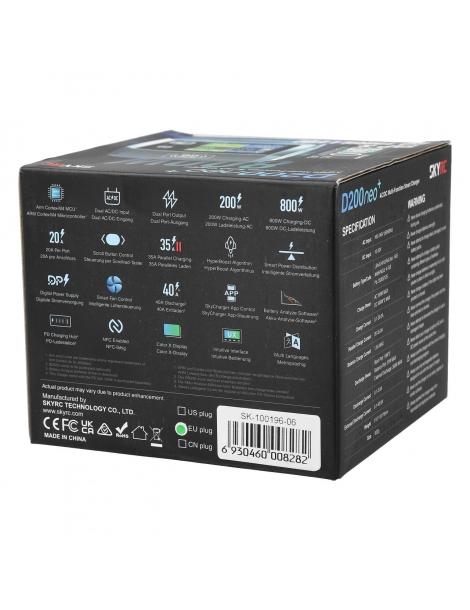 Įkroviklis D200 Neo+ LiPo 1–6S 20A 200W SkyRC – CyborgShop