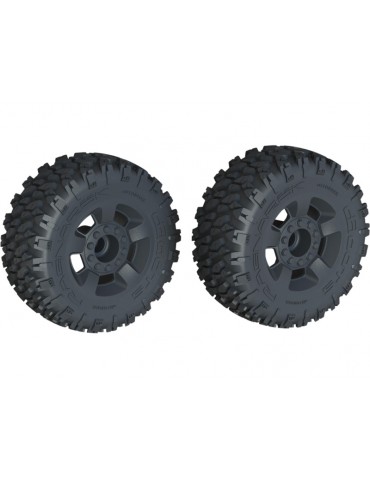 Arrma dBoots Ragnarok MT Tire Set Glued, Black (2)