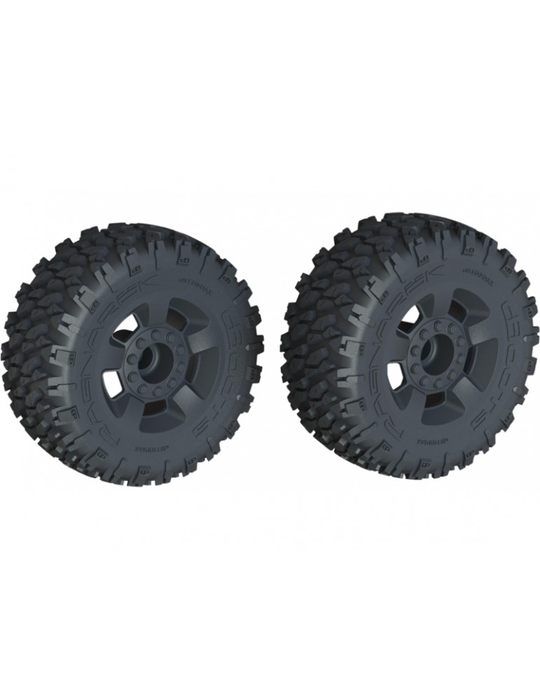 Arrma dBoots Ragnarok MT Tire Set Glued, Black (2)