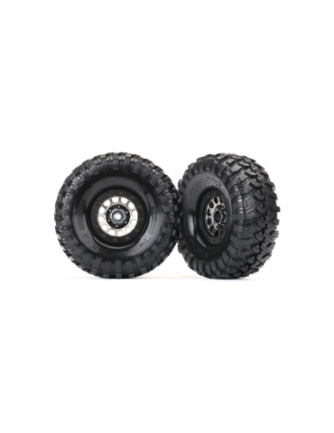Traxxas Tires & wheels 1.9", Method 105 black chrome wheels, Canyon Trail tires (2)