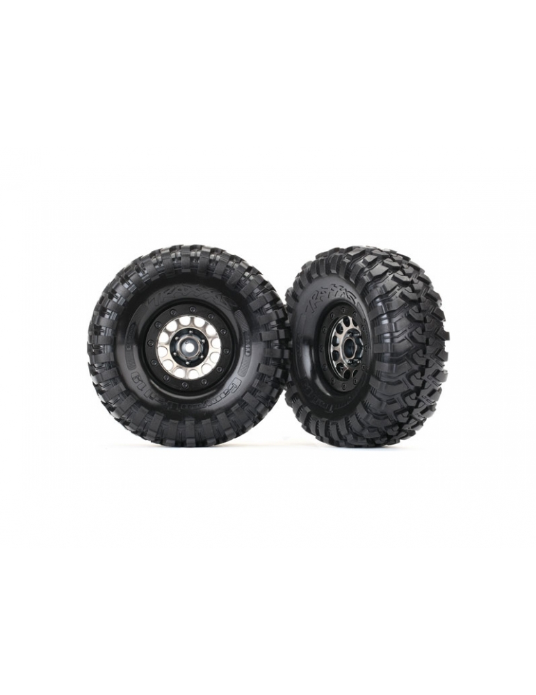 Traxxas Tires & wheels 1.9", Method 105 black chrome wheels, Canyon Trail tires (2)