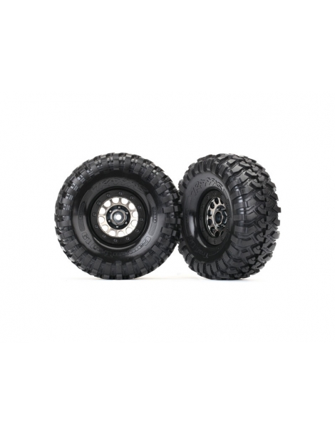 Traxxas Tires & wheels 1.9", Method 105 black chrome wheels, Canyon Trail tires (2)