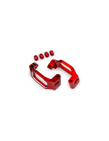 Traxxas Caster blocks, aluminum (red-anodized), pair