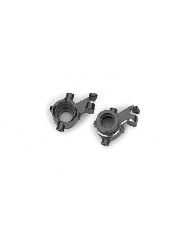 Traxxas Steering blocks, aluminum (gray-anodized), pair