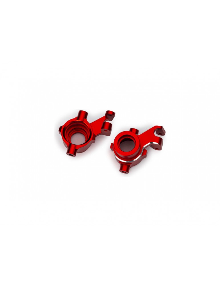 Traxxas Steering blocks, aluminum (red-anodized), pair
