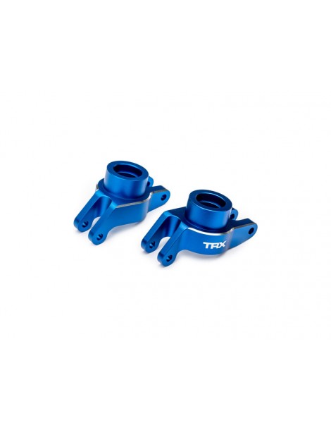 Traxxas Carriers, stub axle (blue-anodized aluminum) (rear) pair
