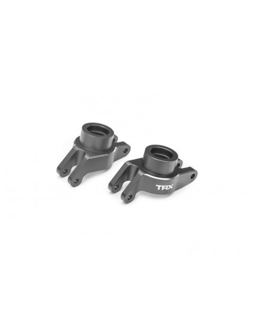 Traxxas Carriers, stub axle (gray-anodized aluminum) (rear) pair