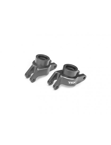 Traxxas Carriers, stub axle (gray-anodized aluminum) (rear) pair