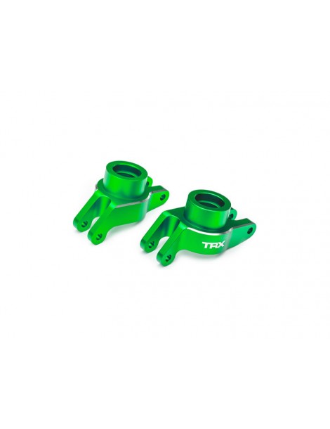 Traxxas Carriers, stub axle (green-anodized aluminum) (rear) pair