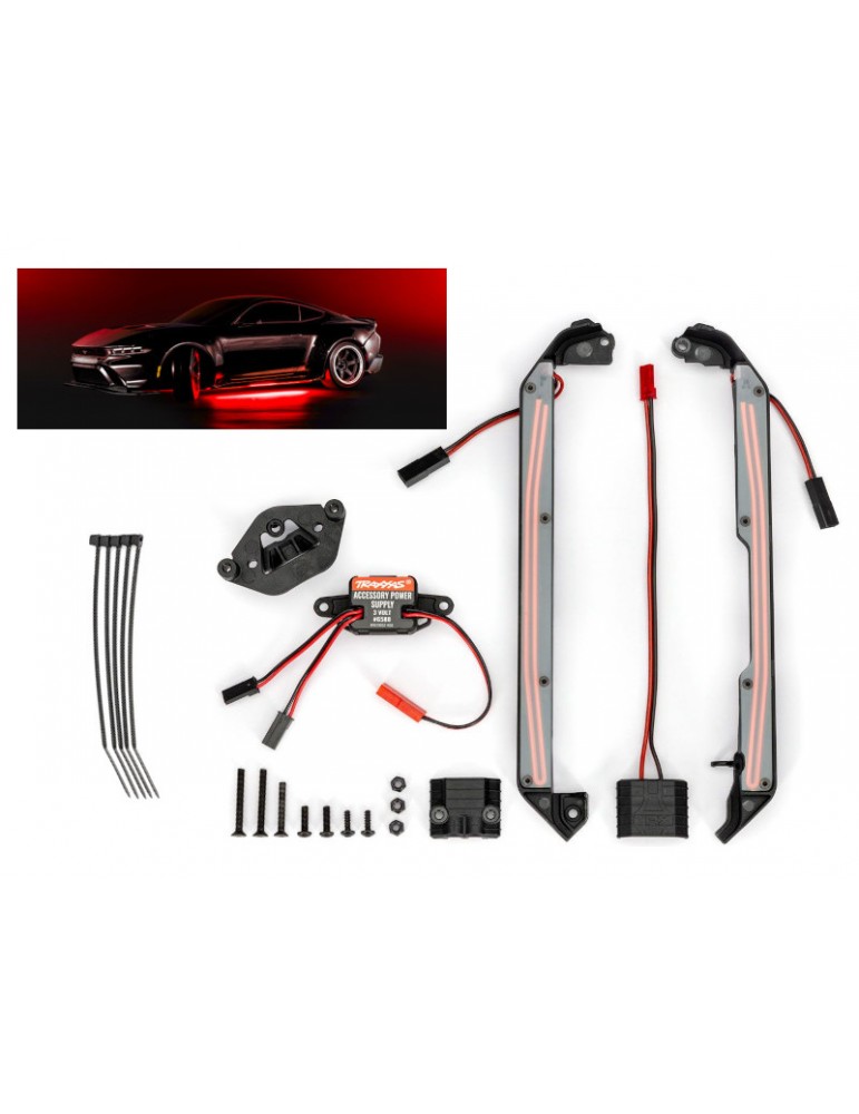 Traxxas LED žibintų rinkinys, sukomplektuotas (tinka 4-Tec 2.0 arba Drift) (raudona)
