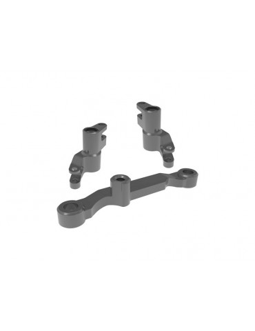 Traxxas Steering bellcranks, draglink, aluminum (gray)