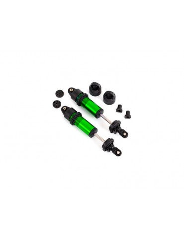 Traxxas Shocks, GT-Maxx, aluminum (green-anodized) (fully assembled w/o springs) (2)
