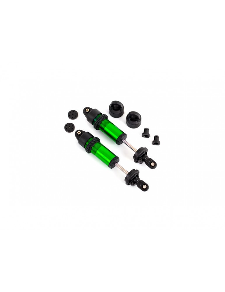 Traxxas Shocks, GT-Maxx, aluminum (green-anodized) (fully assembled w/o springs) (2)