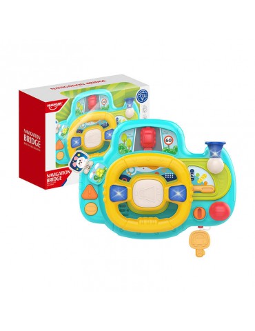 Interactive steering wheel for children (blue) Huanger HE0541