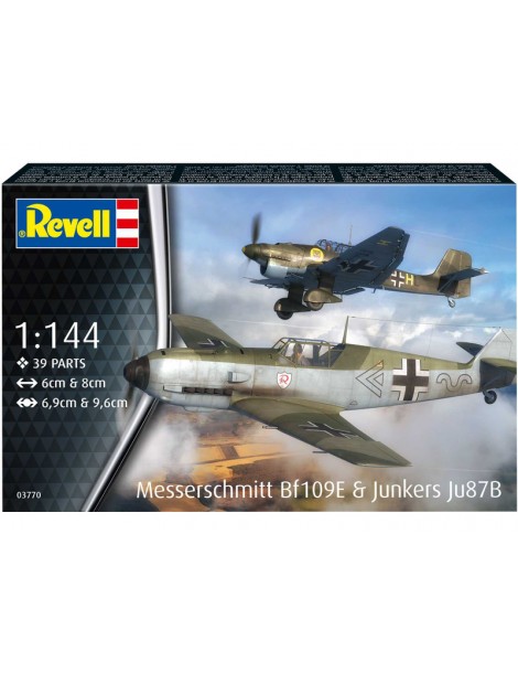 Revell Messerschmitt Bf109E, Junkers Ju87B Stuka (1:144)