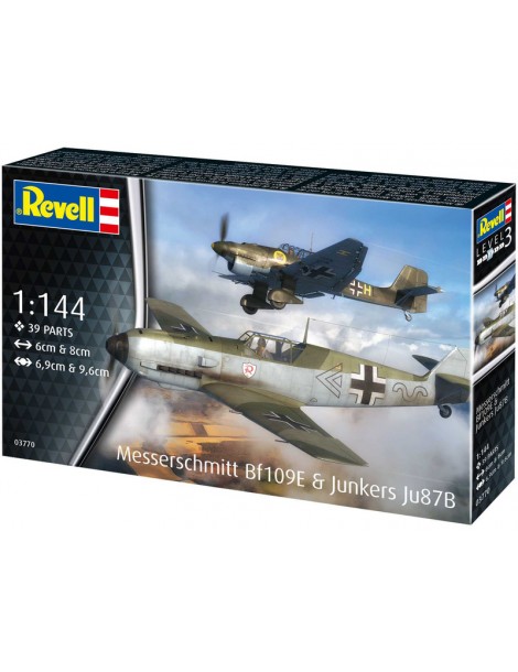 Revell Messerschmitt Bf109E, Junkers Ju87B Stuka (1:144)