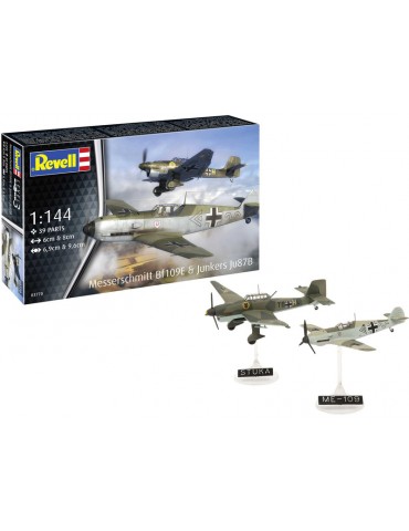 Revell Messerschmitt Bf109E, Junkers Ju87B Stuka (1:144)