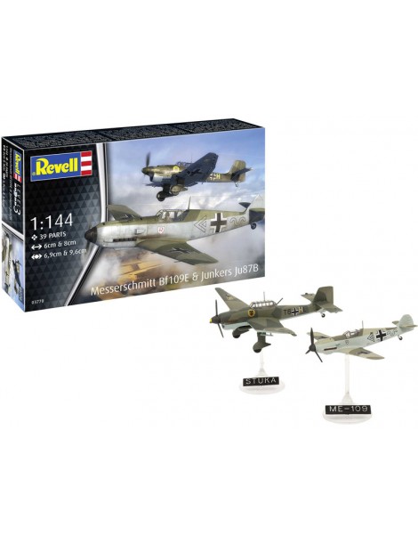 Revell Messerschmitt Bf109E, Junkers Ju87B Stuka (1:144)