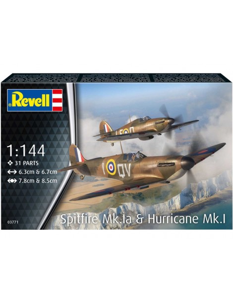 Revell Supermarine Spitfire Mk.Ia, Hawker Hurricane Mk.I (1:144)