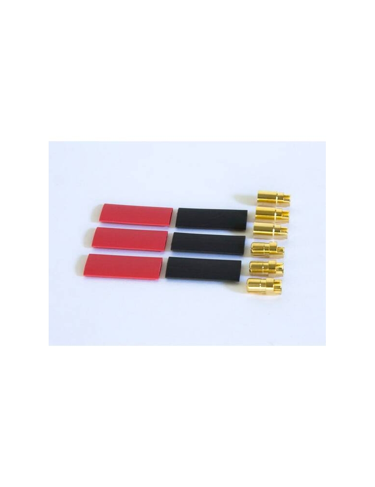 Plug 6mm gold male / female - 3 poros (ORI40014)
