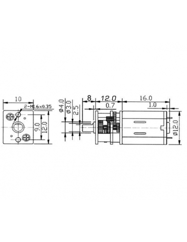 Krick Engine Micro with gearbox 1000:1 6V