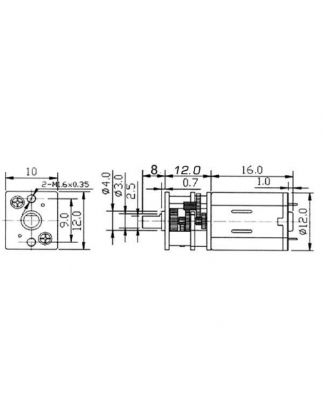 Krick Engine Micro with gearbox 1000:1 6V