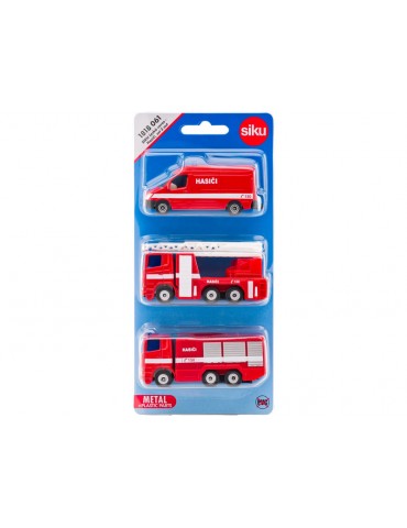 SIKU Czech Edition ugniagesių 3 automobilių rinkinys