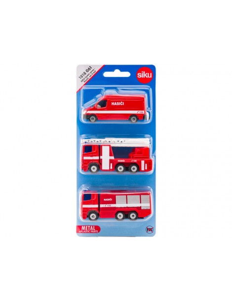 SIKU Czech Edition ugniagesių 3 automobilių rinkinys