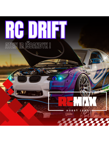 Pasivažinėjimas RC Drift modeliu (30 min., RWD trasa)