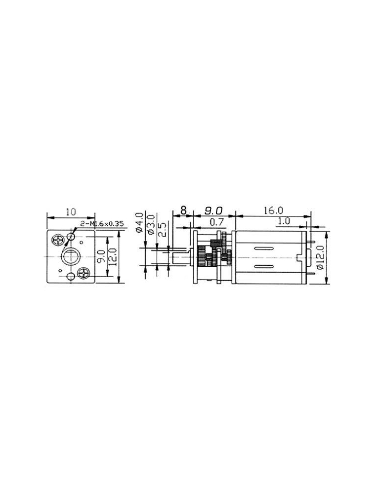 Krick Engine Micro with gearbox 400:1 6V