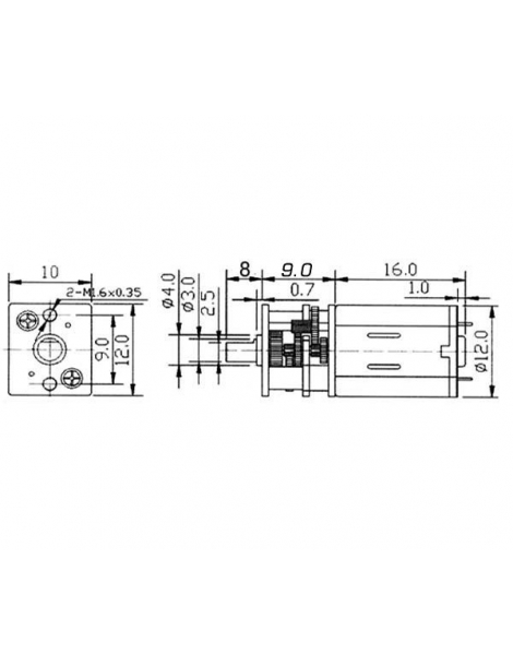 Krick Engine Micro with gearbox 400:1 6V