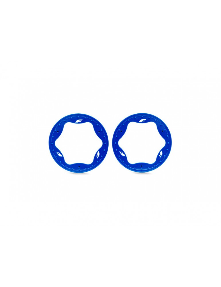 Traxxas Beadlock rings, front, blue 3.5" (2)
