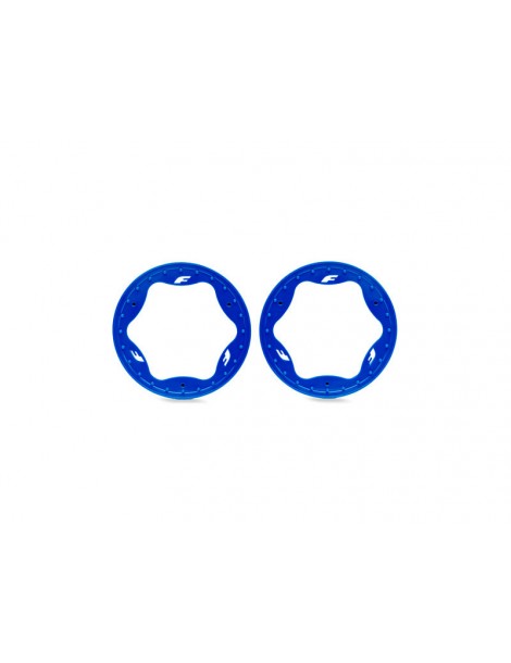 Traxxas Beadlock rings, front, blue 3.5" (2)
