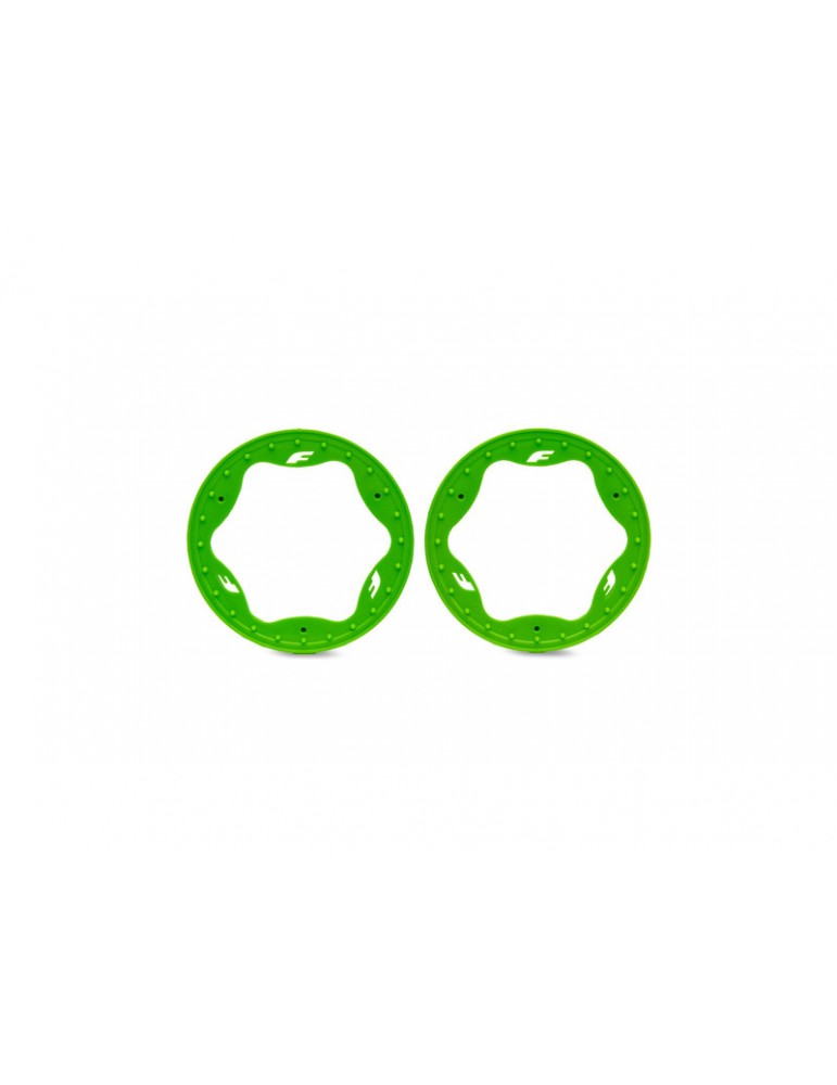 Traxxas Beadlock rings, front, green 3.5" (2)