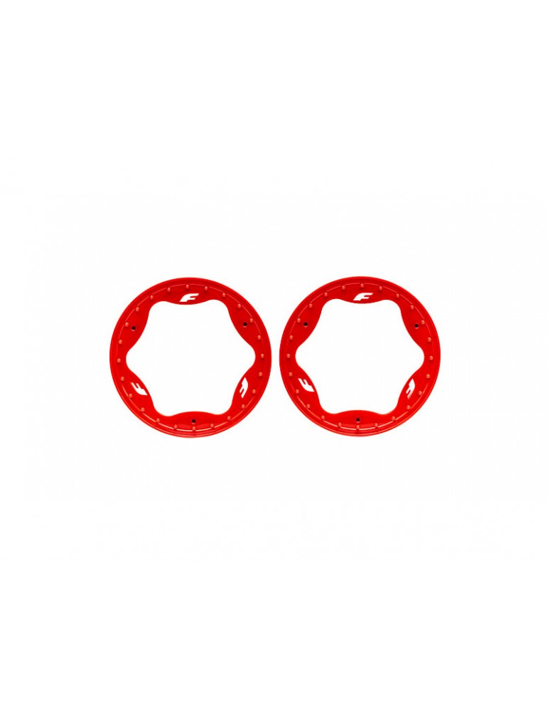 Traxxas Beadlock rings, front, red 3.5" (2)