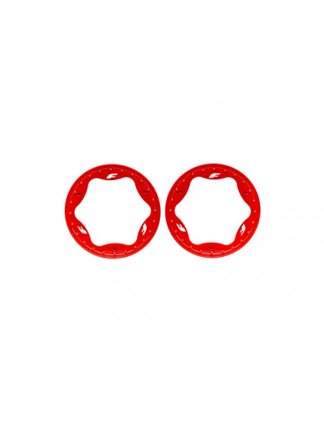 Traxxas Beadlock rings, front, red 3.5" (2)