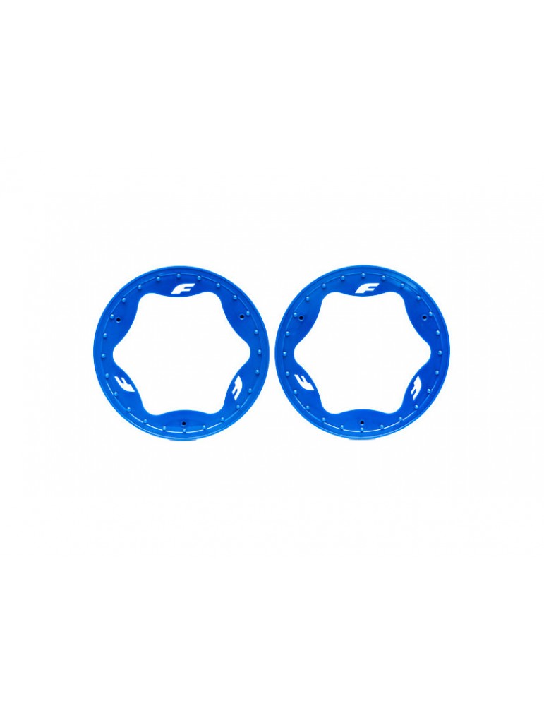 Traxxas Beadlock rings, rear, blue 3.9" (2)