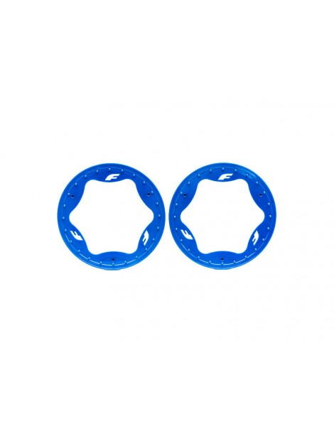 Traxxas Beadlock rings, rear, blue 3.9" (2)