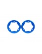 Traxxas Beadlock rings, rear, blue 3.9" (2)