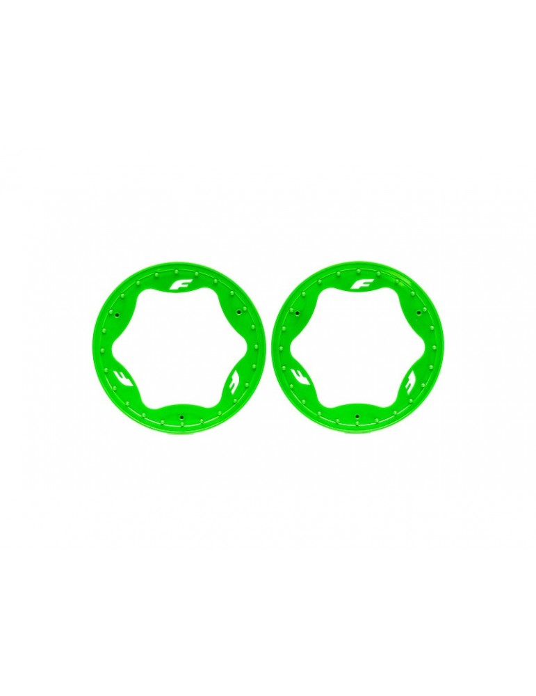 Traxxas Beadlock rings, rear, green 3.9" (2)