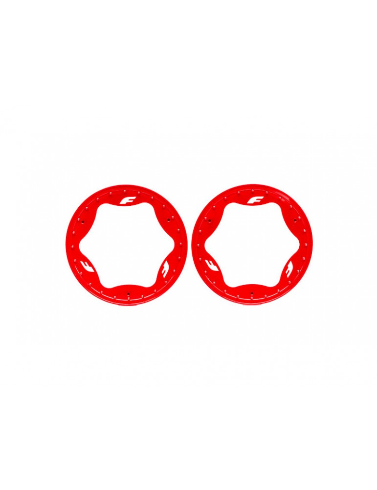 Traxxas Beadlock rings, rear, red 3.9" (2)