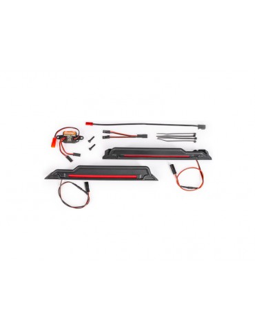 Traxxas LED light kit, red, complete (underbody)