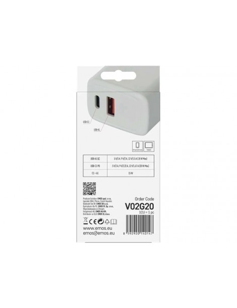 Kintamosios srovės adapteris USB GaN PD 20W