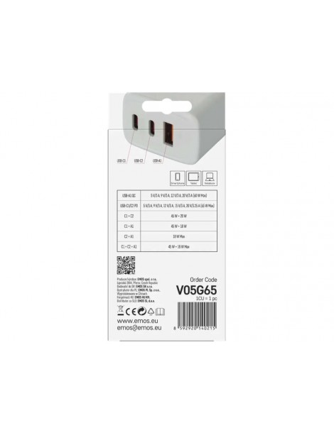 Kintamosios srovės adapteris USB GaN PD 65W