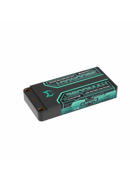 Akumuliatorius CAYOTE Racing Shorty 3900mAh 7.6V 2S 145C HV LiPo (5mm, 142g)
