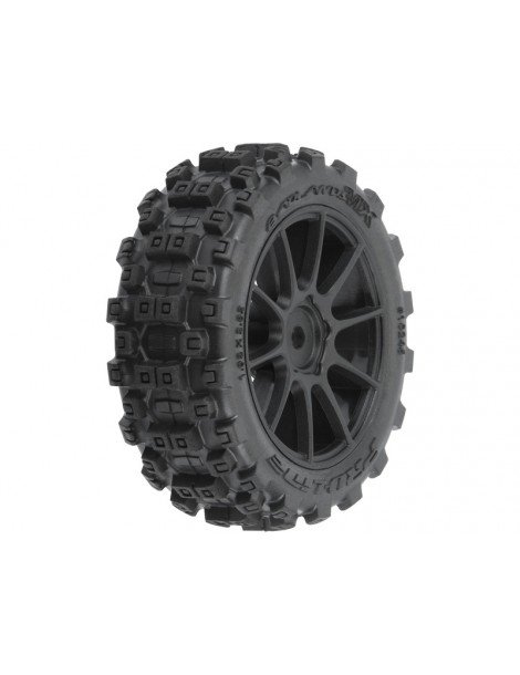 Pro-Line Badlands MX 1,9" Buggy padangos MTD Mach-10 juodi ratai: Typhon GROM