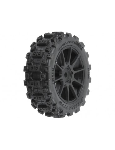 Pro-Line Badlands MX 1,9" Buggy padangos MTD Mach-10 juodi ratai: Typhon GROM