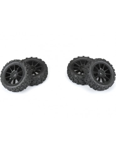 Pro-Line Badlands MX 1,9" Buggy padangos MTD Mach-10 juodi ratai: Typhon GROM